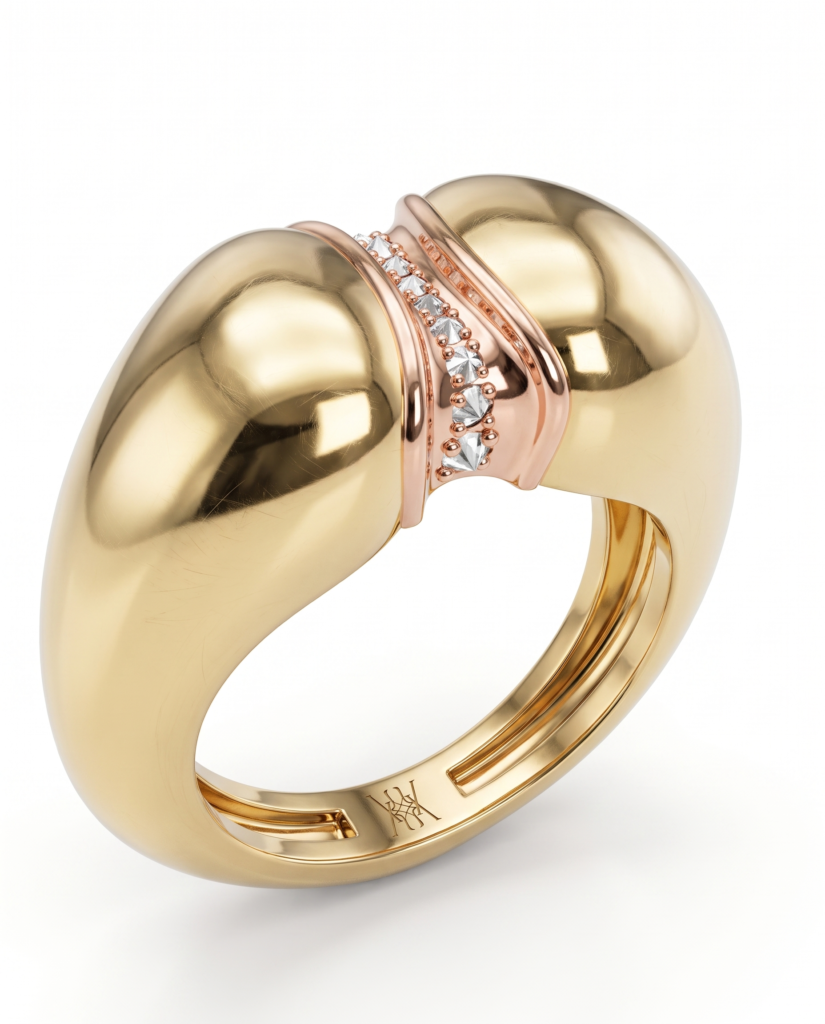 gold ring diamond bronze