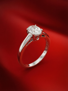 Bespoke Engagement Ring White Gold Oval Diamond