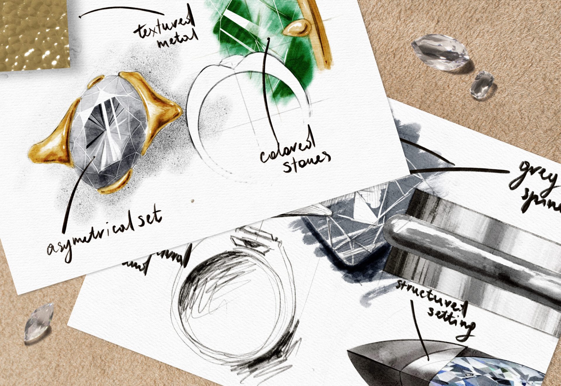 Engagement Ring Consultation Sketches